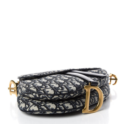 Christian Dior Oblique Saddle Bag Blue 4 of 7