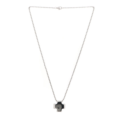 Tiffany Sterling Silver Square Cross Pendant Necklace 3 of 4