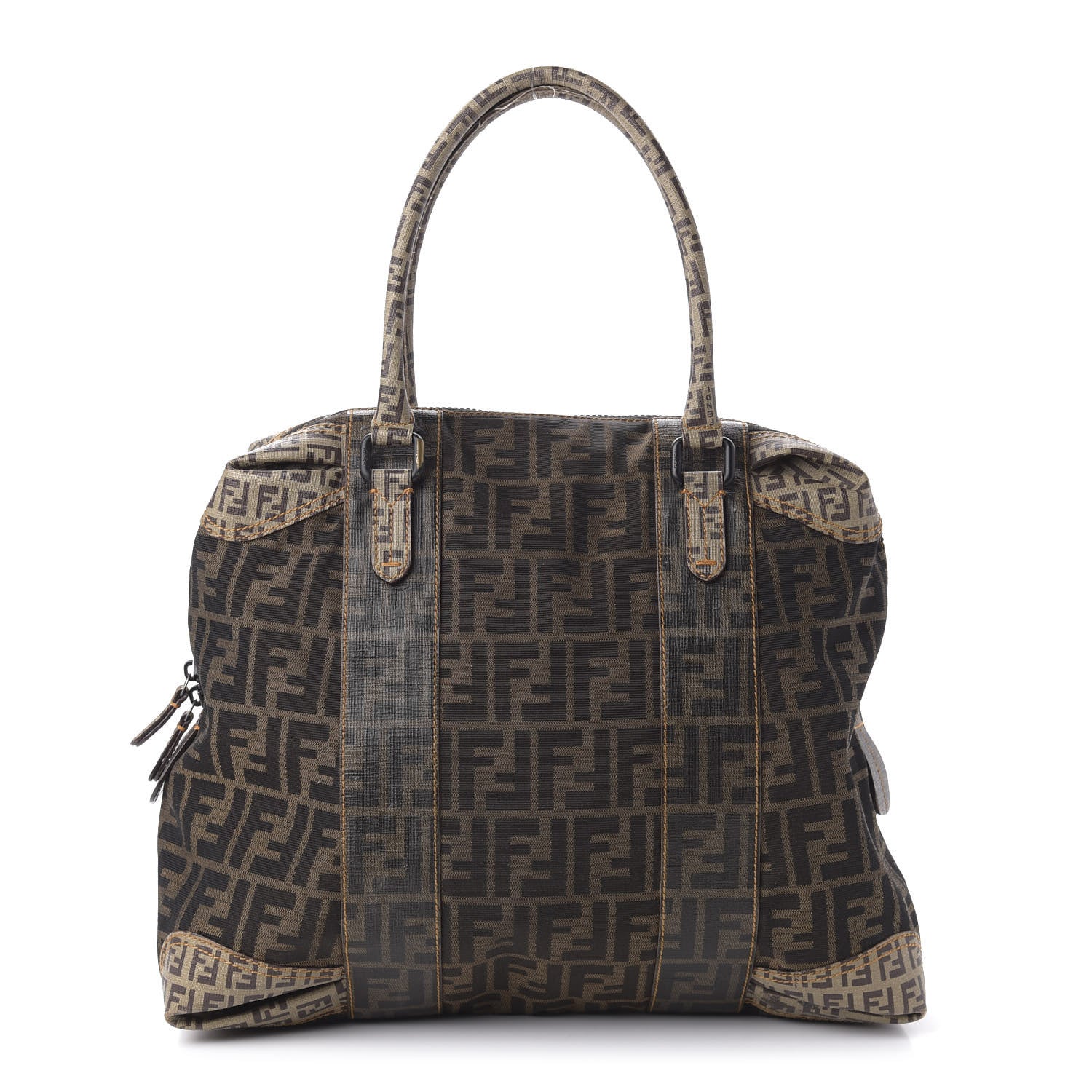 Fendi Zucca Zucchino Spalmati Large B Mix Tote Tobacco 1 of 14