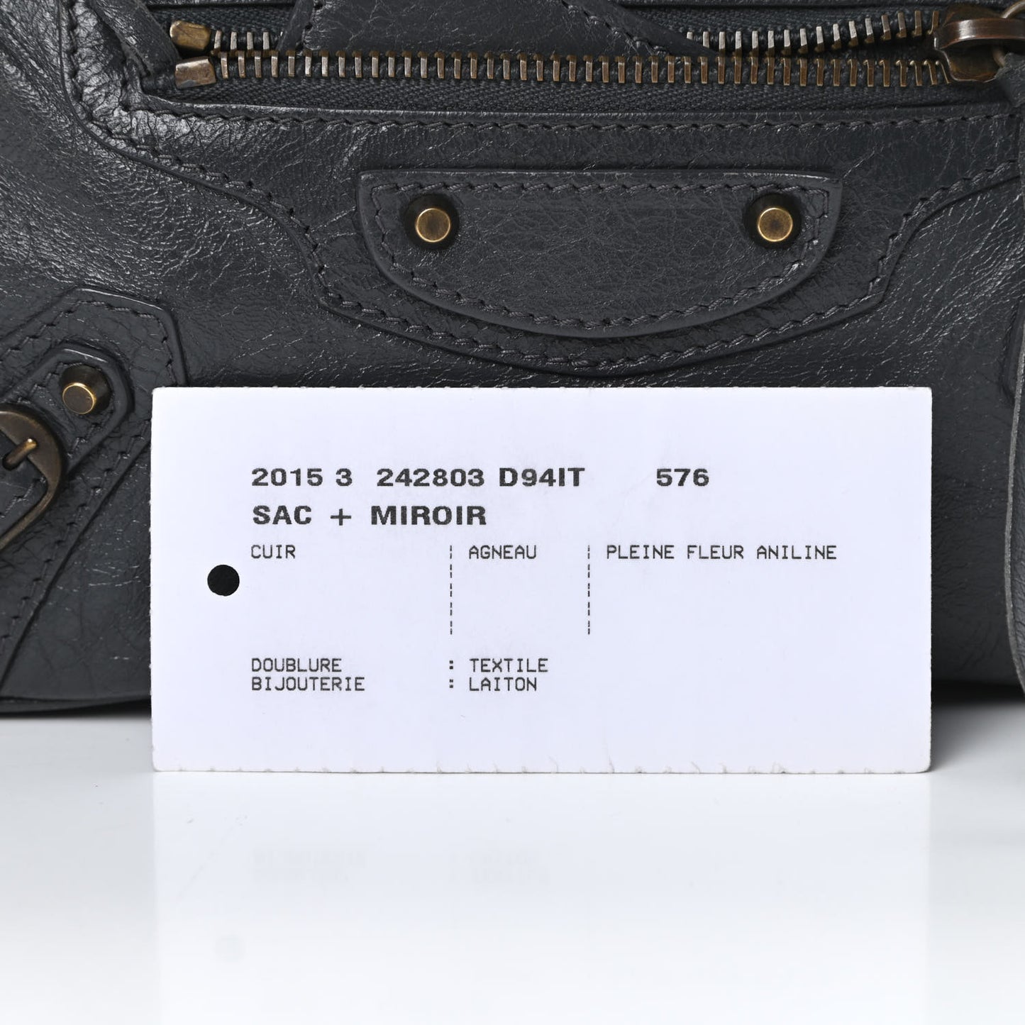 Agneau Classic Hardware Hip Gris Fossile
