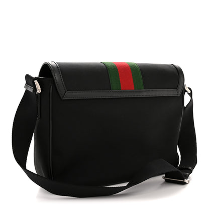 Gucci Techno Canvas Web Flap Messenger Bag Black 3 of 12