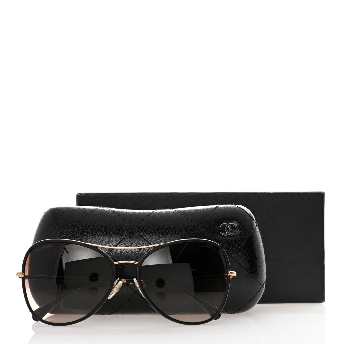 Aviator CC Sunglasses Gold Black