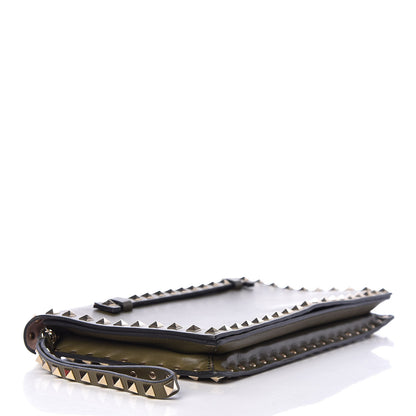 Valentino Garavani Nappa Rockstud Wristlet Clutch Army Green 4 of 12