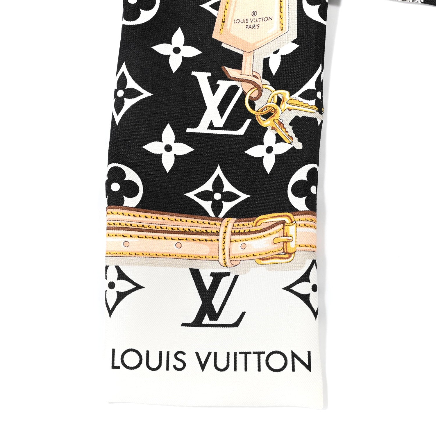 Louis Vuitton Silk Monogram Confidential Bandeau Black 3 of 3
