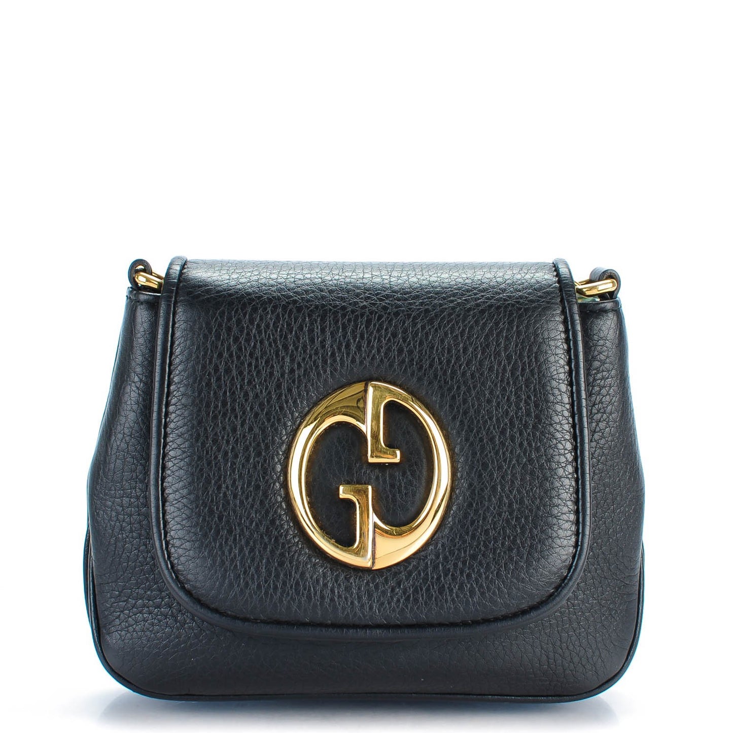 Pebbled Calfskin Small 1973 Chain Shoulder Bag Black