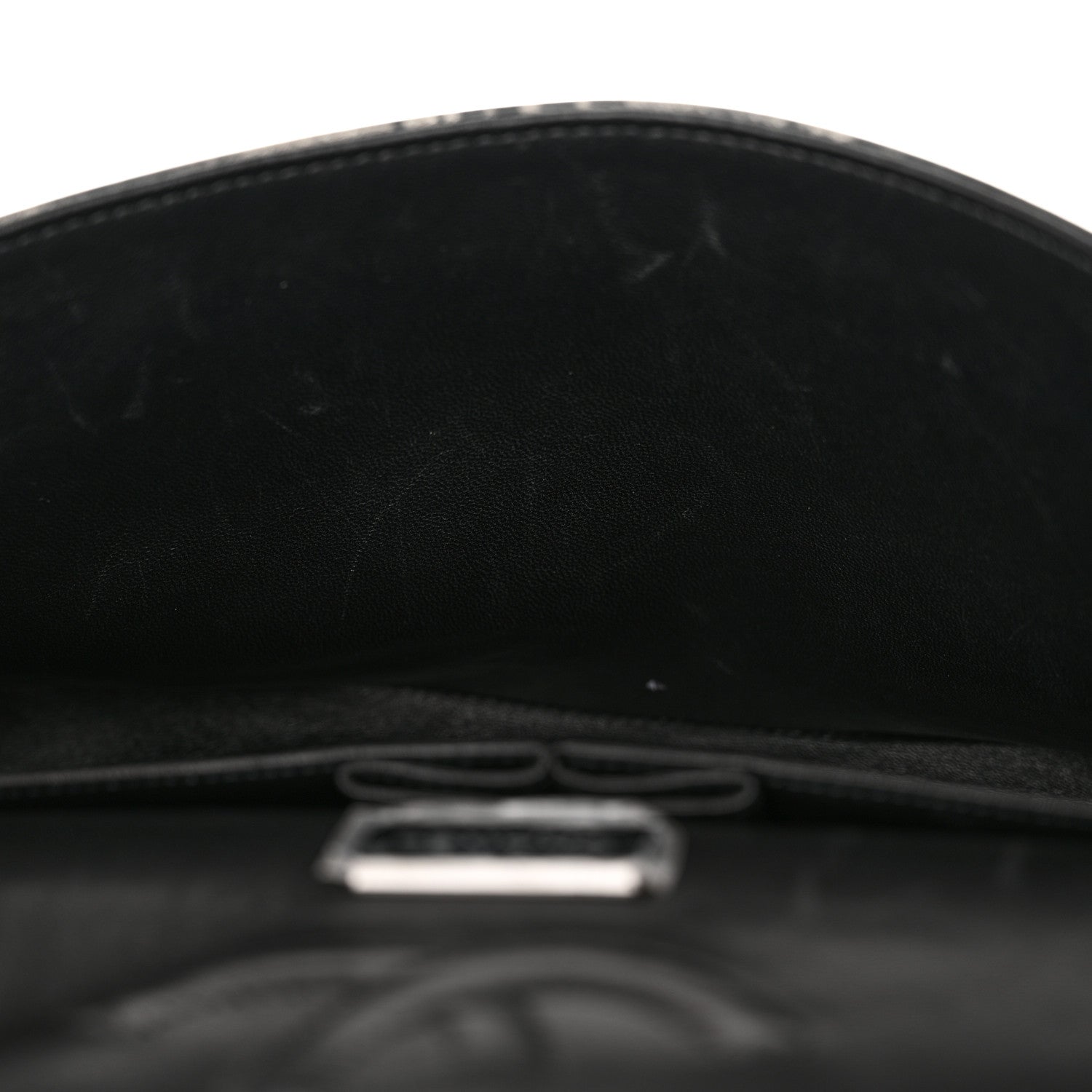 Chanel Metallic Lambskin Painted Feministe Newsprint Medium Double Flap So Black 11 of 14