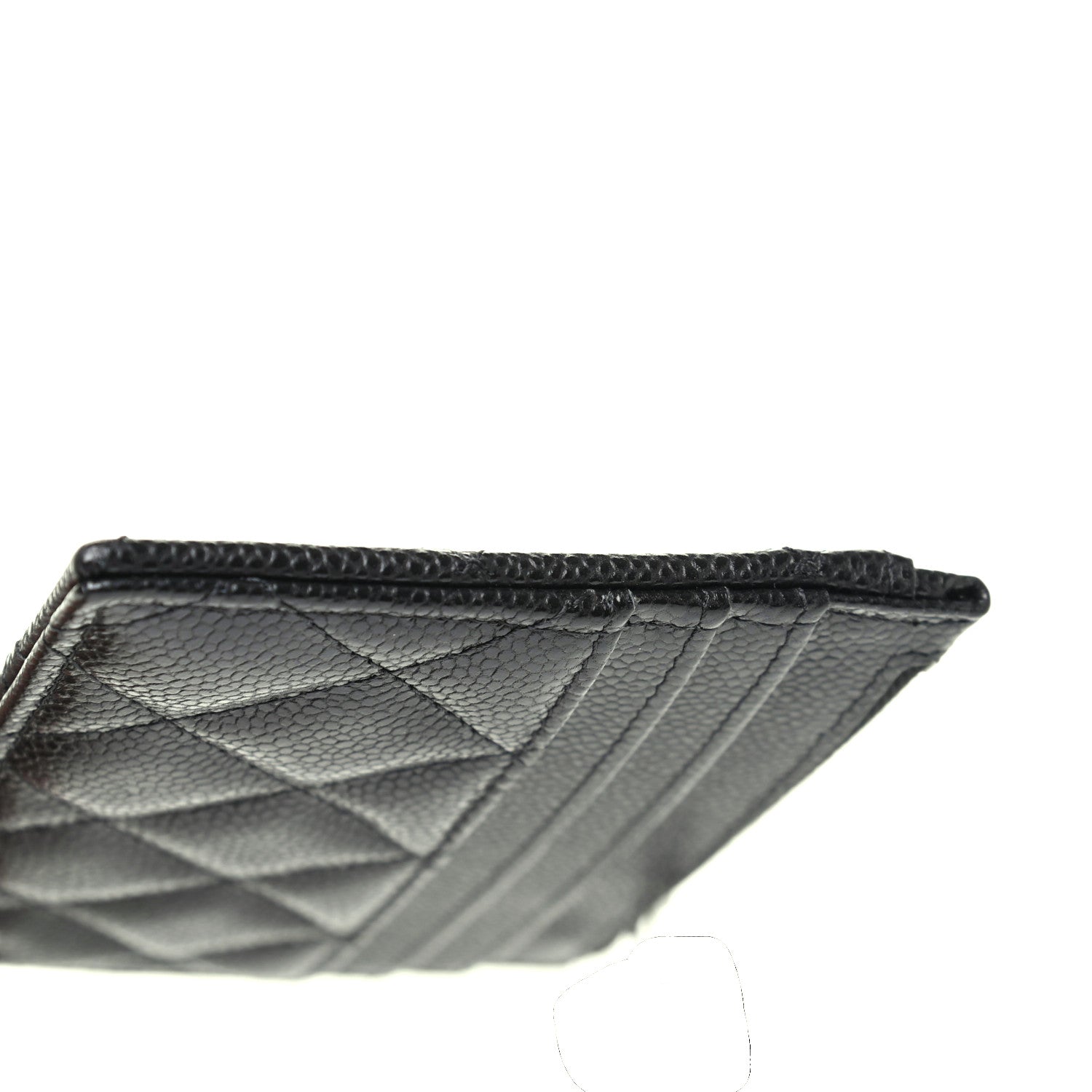 Chanel Caviar Quilted CC Zip Card Holder Black 8 of 9