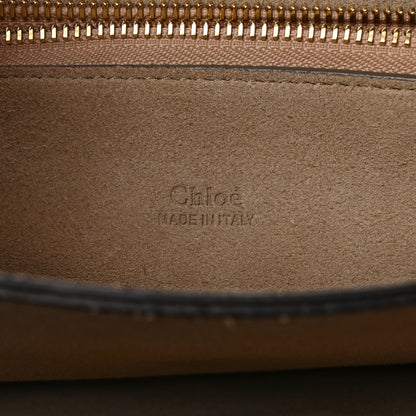 Chloe Calfskin Suede Medium Faye Shoulder Bag Sepia Red 6 of 9