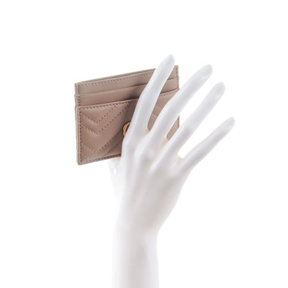 Gucci Calfskin Matelasse GG Marmont Card Holder Porcelain Rose 2 of 6