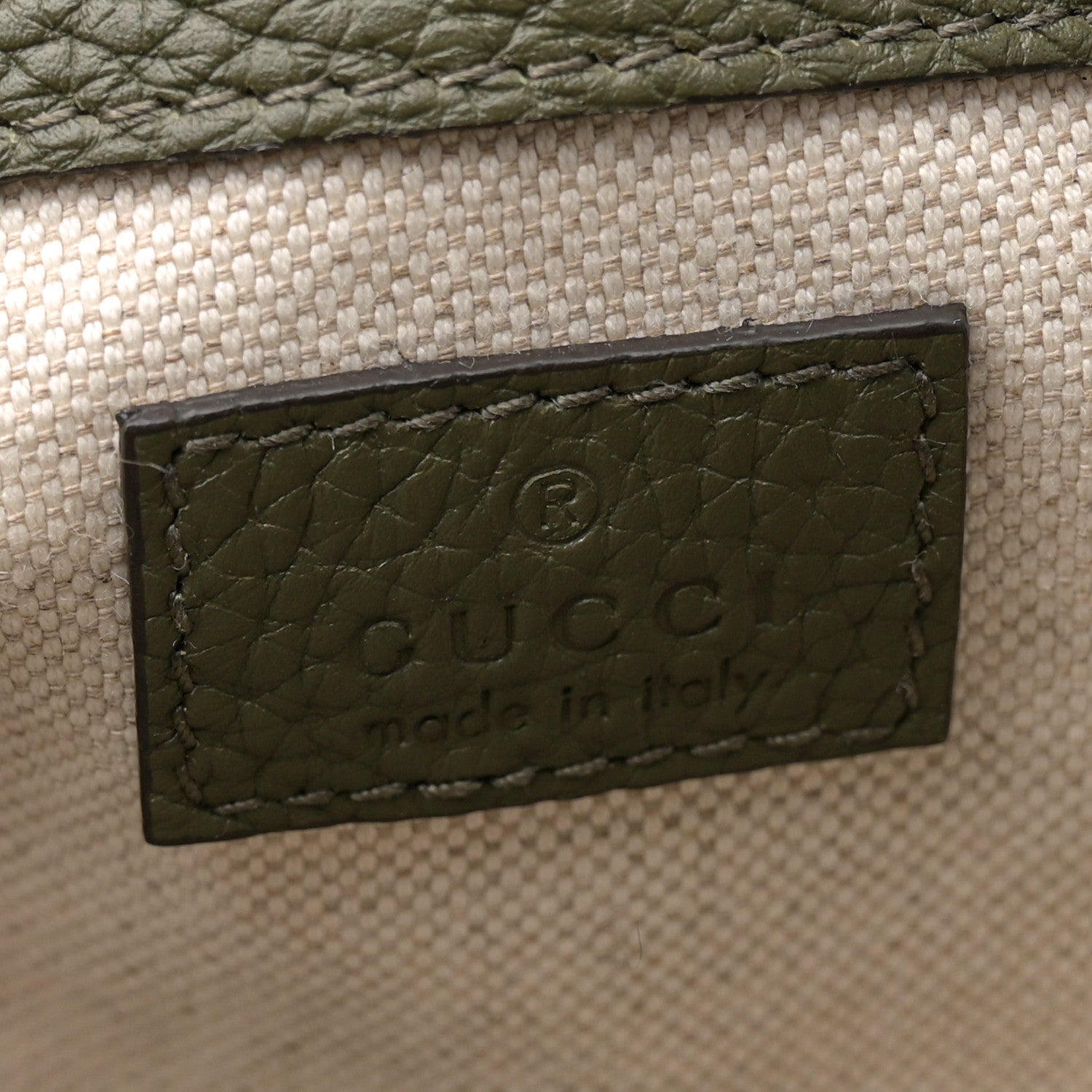 Gucci Piuma Calfskin Jumbo GG Embossed Double Buckle Backpack Dark Vintage Olive 6 of 10