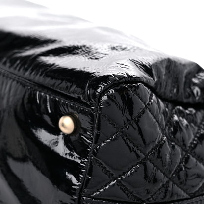 Chanel Patent Quilted CC Tote Black 11 of 13