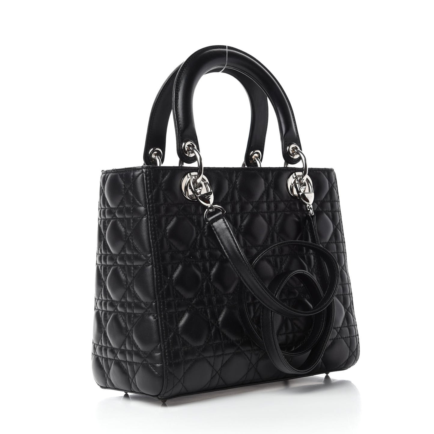 Lambskin Cannage Medium Lady Dior Black