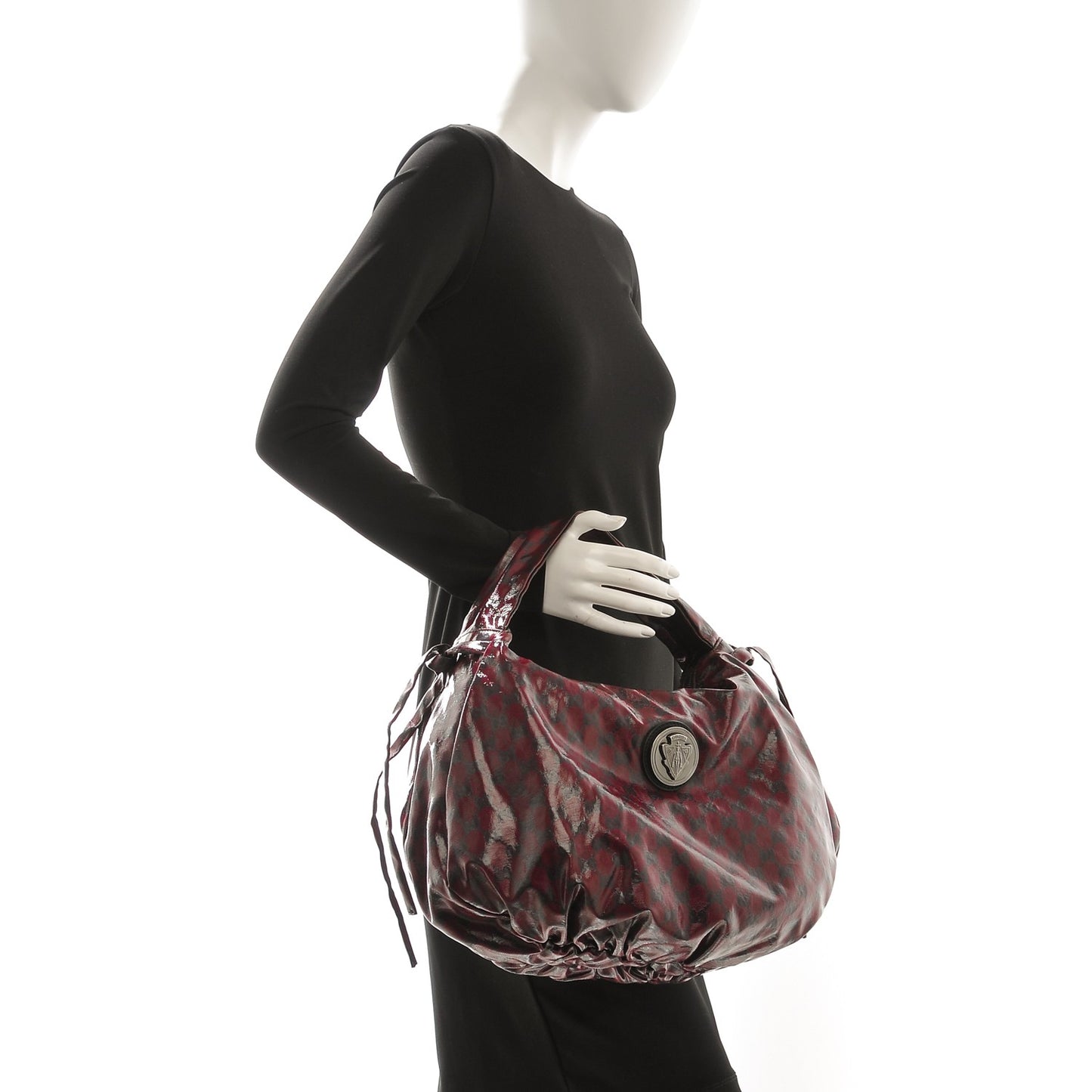 Crystal Monogram Medium Hysteria Hobo Light Cherry Black