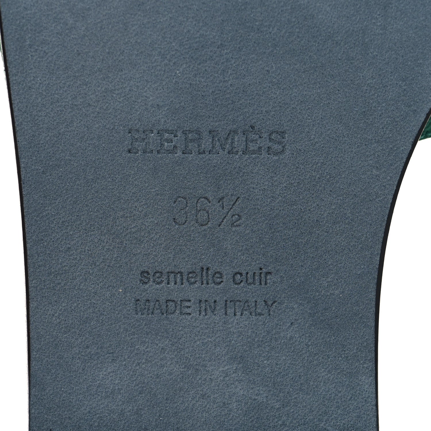 Hermes Epsom Oran Sandals 36.5 Vert Cactus 7 of 10