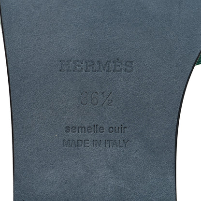 Hermes Epsom Oran Sandals 36.5 Vert Cactus 7 of 10