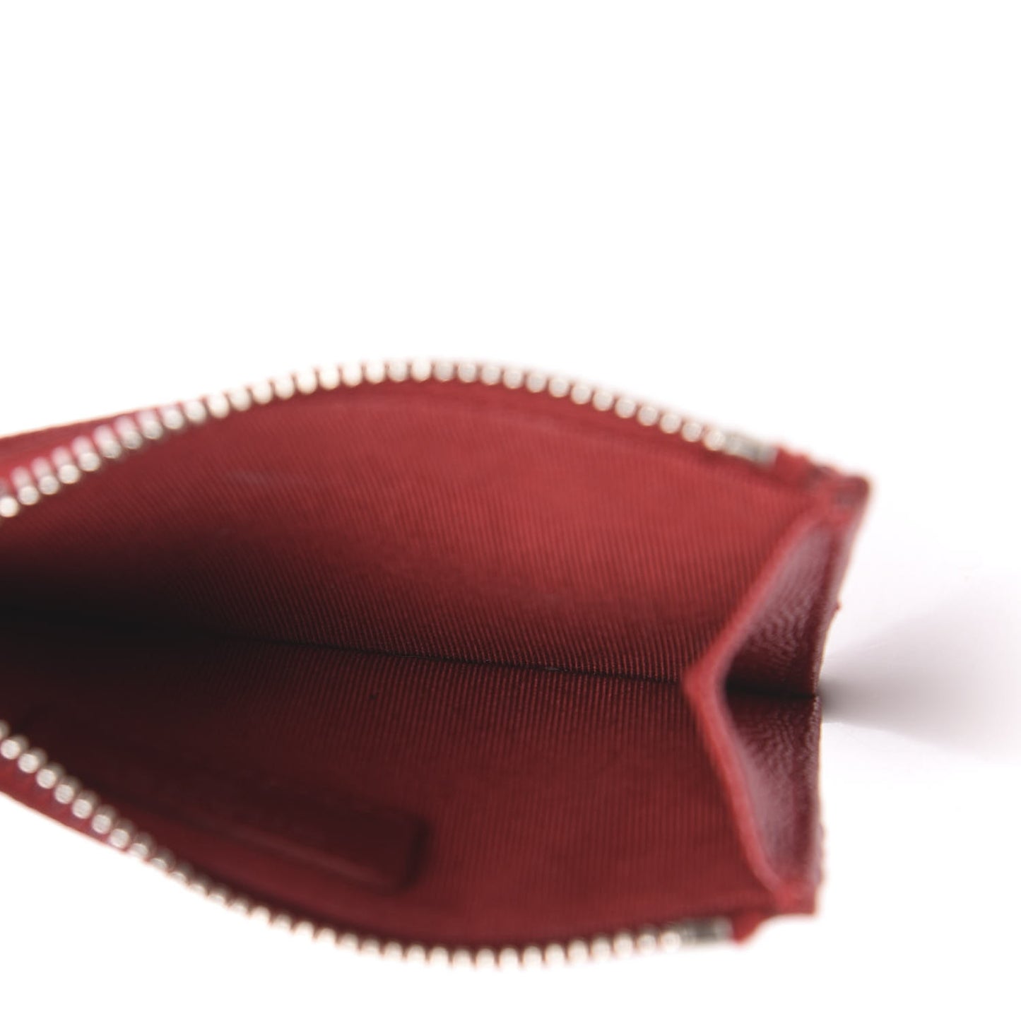 Caviar Quilted CC Zip Card Holder Red