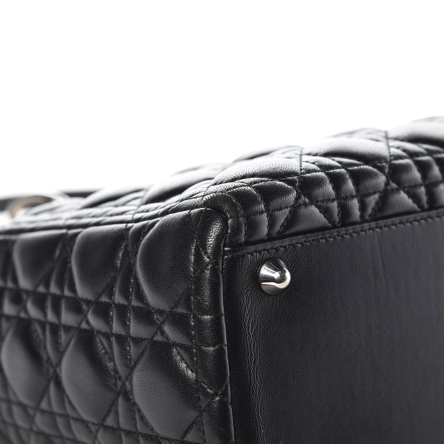 Lambskin Cannage Large Lady Dior Black