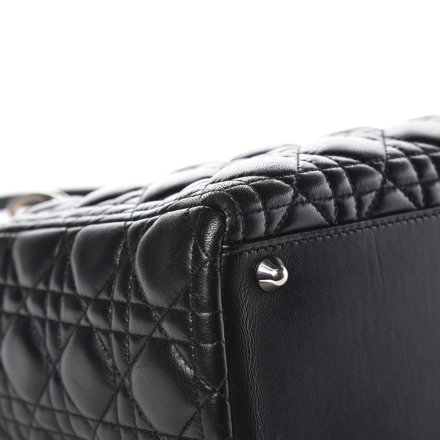 Christian Dior Lambskin Cannage Large Lady Dior Black 12 of 16