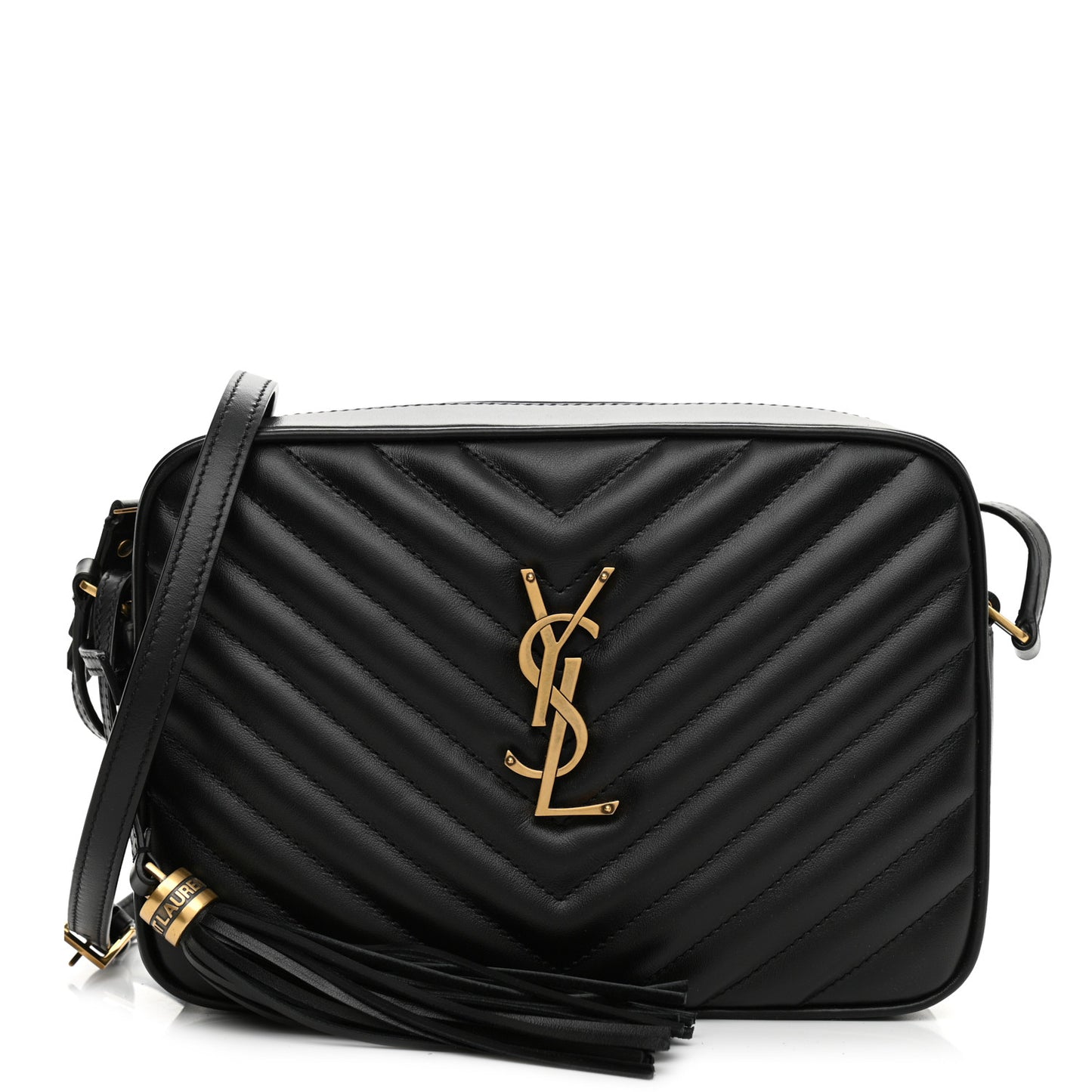 Calfskin Matelasse Monogram Lou Camera Bag Black
