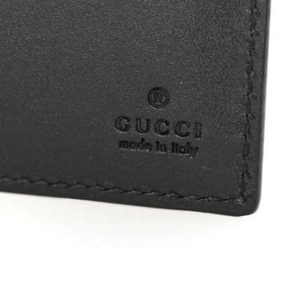 Gucci Calfskin Square G Space Print Bi-Fold Wallet Black 5 of 6