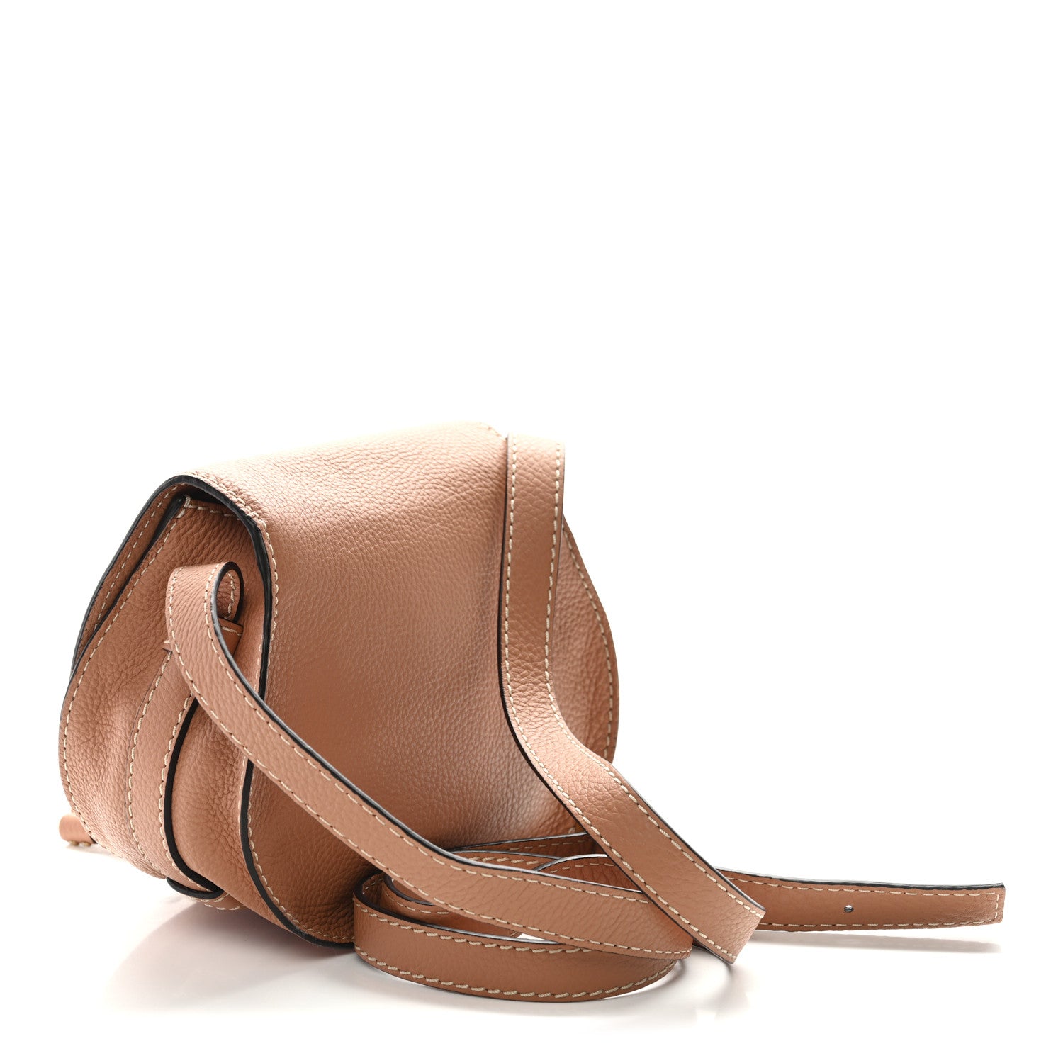 Chloe Calfskin Mini Marcie Round Crossbody Bag Muted Brown 3 of 10