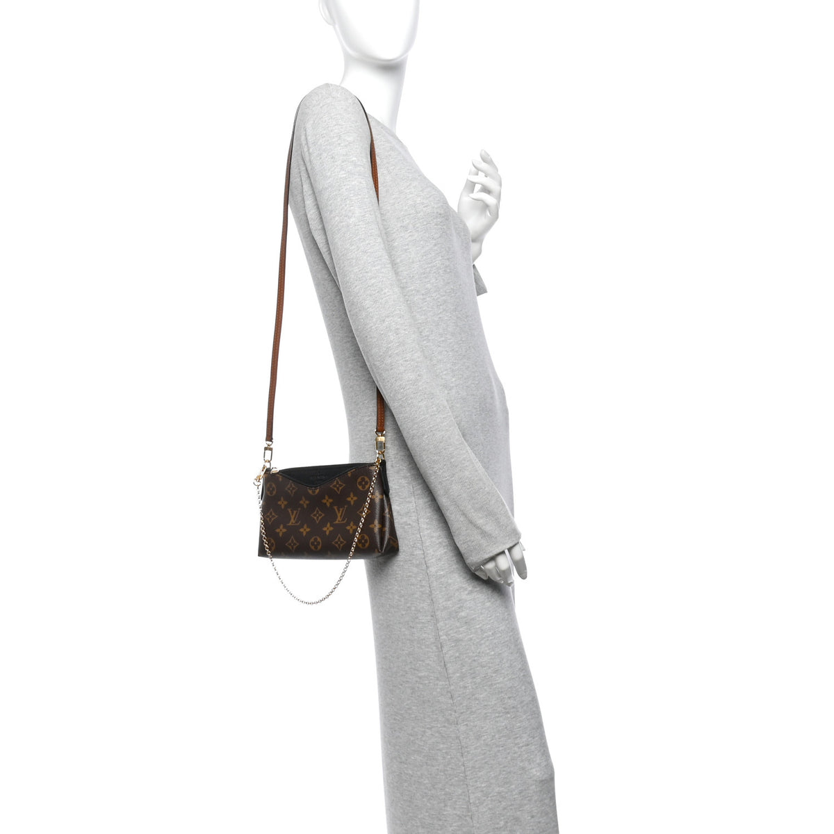 Louis Vuitton Monogram Pallas Clutch Black 2 of 12