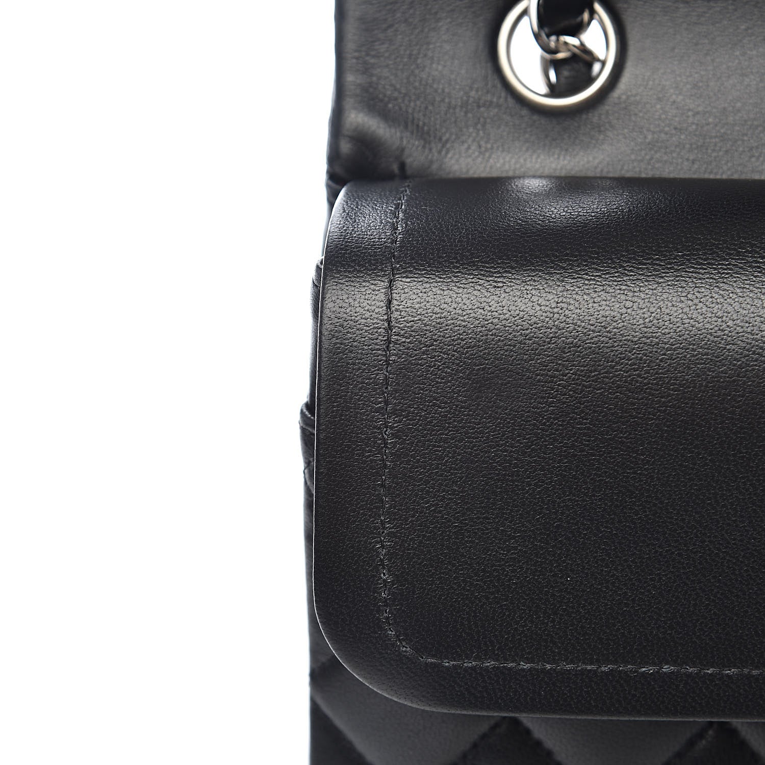 Chanel Lambskin Quilted Medium Double Flap Black 9 of 15