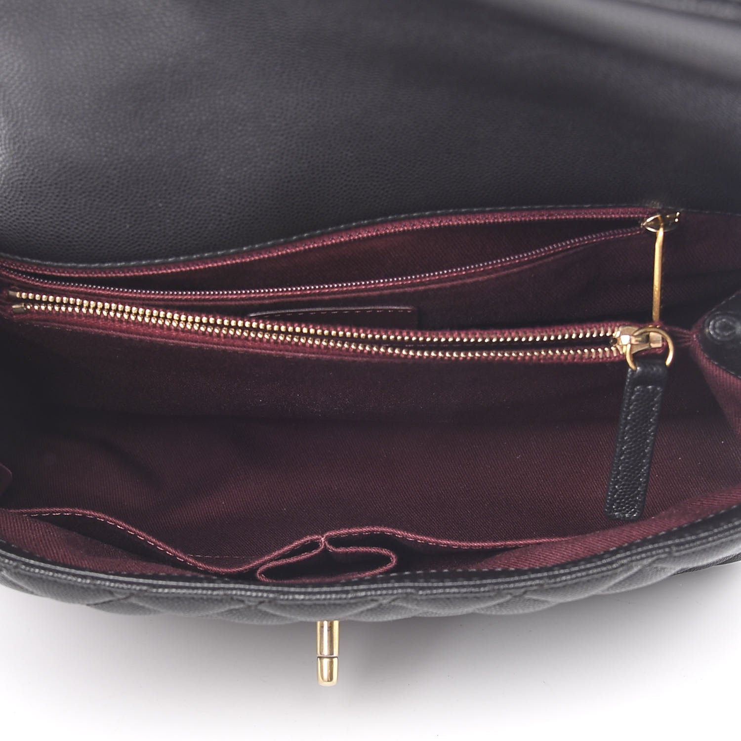 Chanel Caviar Quilted Medium Coco Handle Flap Black 6 of 12