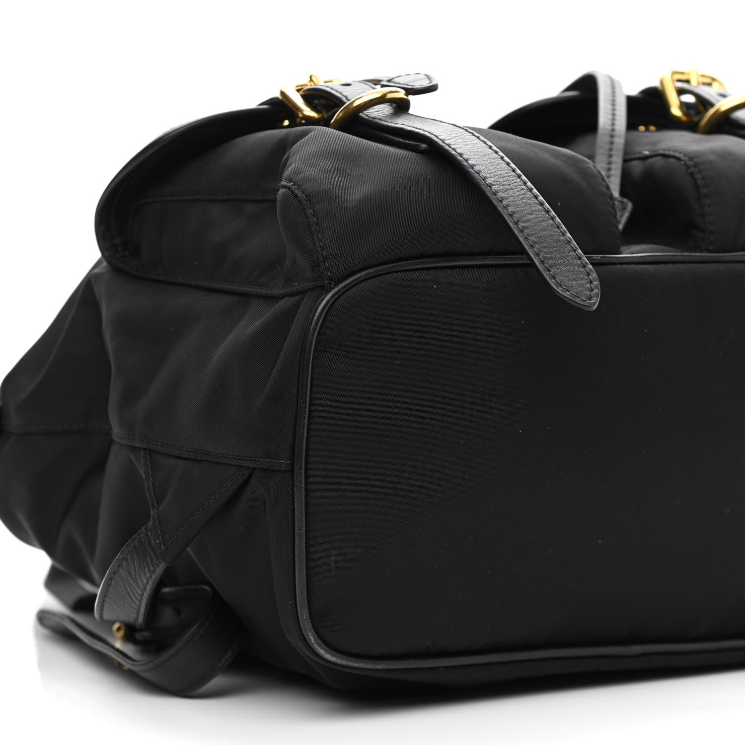 Prada Tessuto Nylon Soft Calfskin Backpack Black 9 of 10