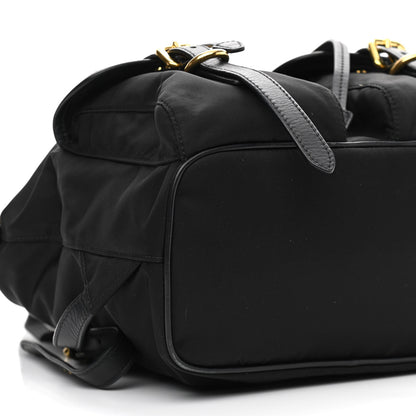 Prada Tessuto Nylon Soft Calfskin Backpack Black 9 of 10