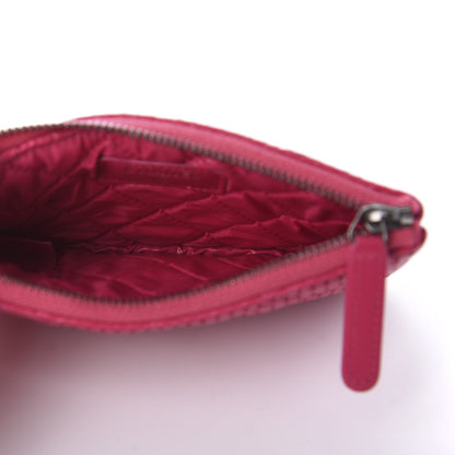 Chanel Perforated Lambskin Quilted Small Cosmetic Case Pink 5 of 11