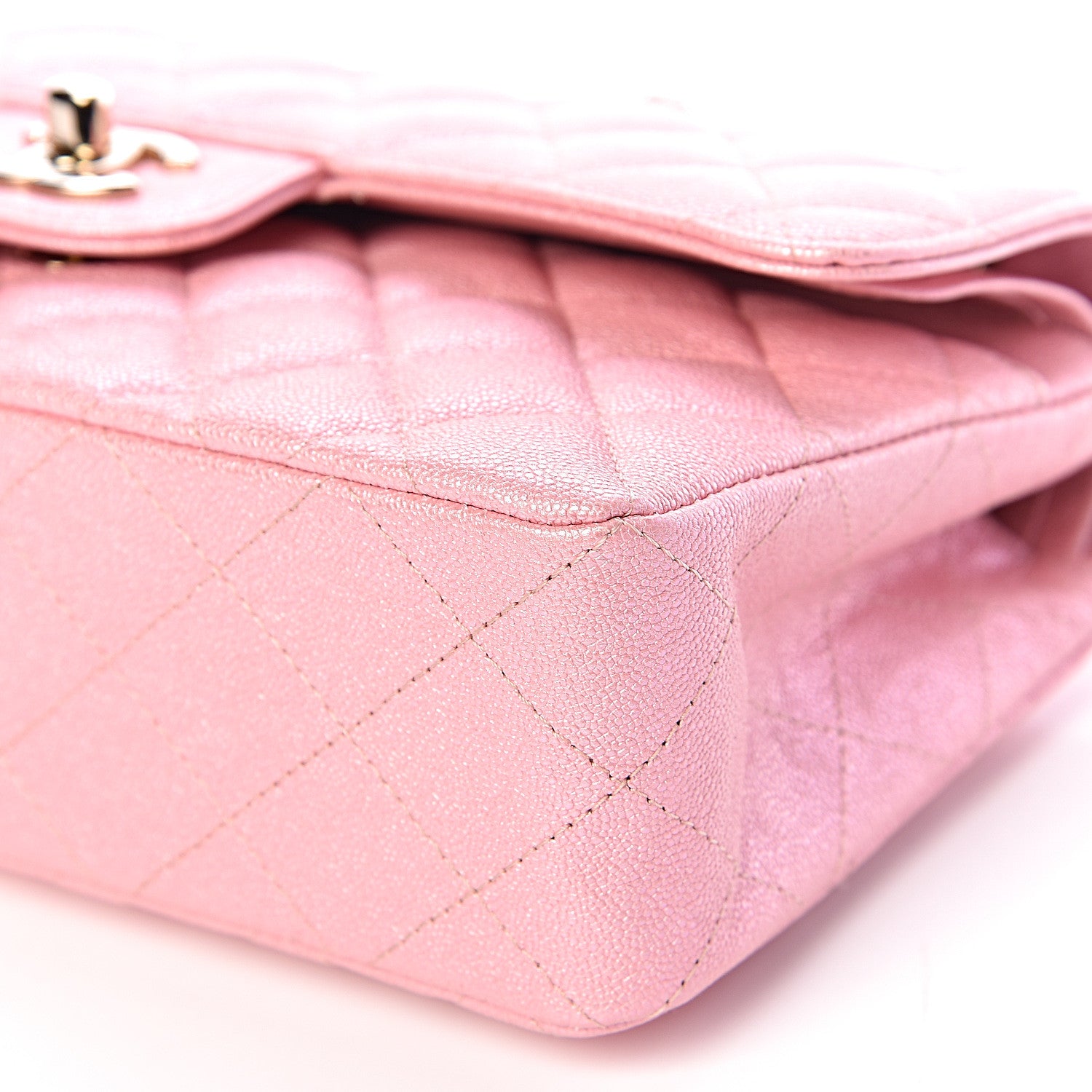 Chanel Iridescent Caviar Quilted Small Double Flap Pink 11 of 11