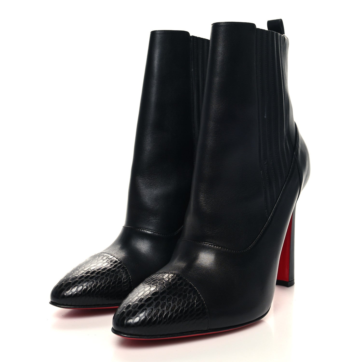 Christian Louboutin Calfskin Shine Me In The 90s 85 Ankle Boots 42 Black 3 of 7