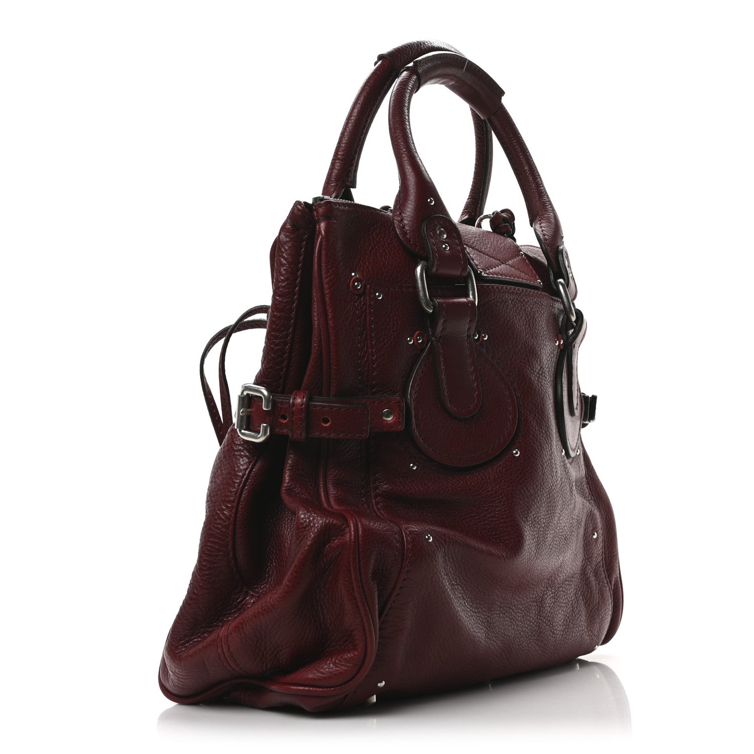 Chloe Calfskin Paddington Tote Red 3 of 10