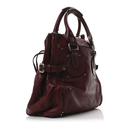 Chloe Calfskin Paddington Tote Red 3 of 10
