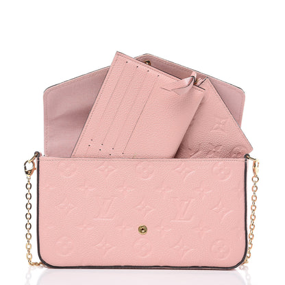 Louis Vuitton Empreinte Pochette Felicie Chain Wallet Rose Poudre 8 of 10