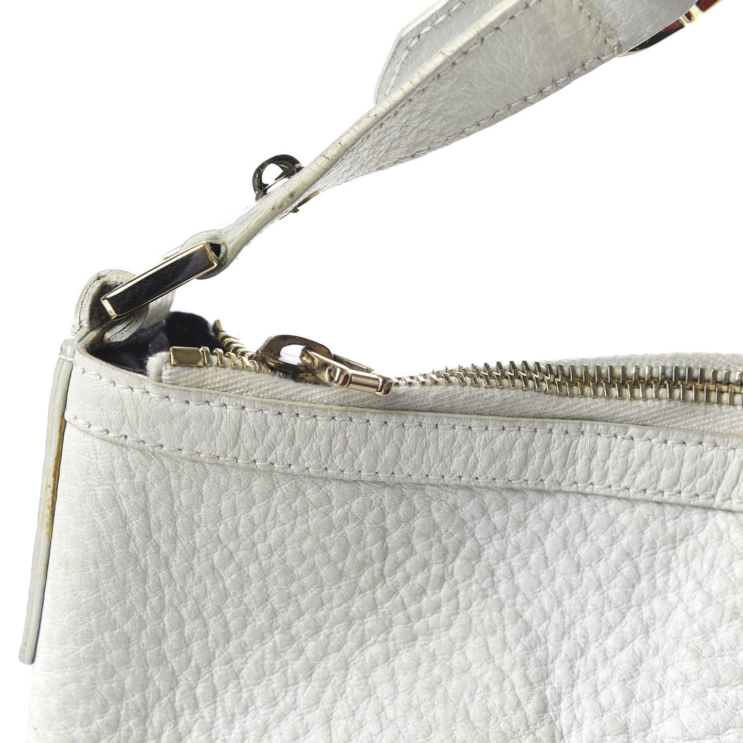 Calfskin Web Blondie Hobo White