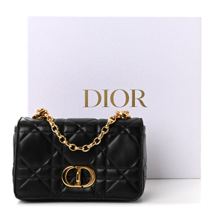 Christian Dior Lambskin Macrocannage Small Soft Dior Caro Bag Black 11 of 11