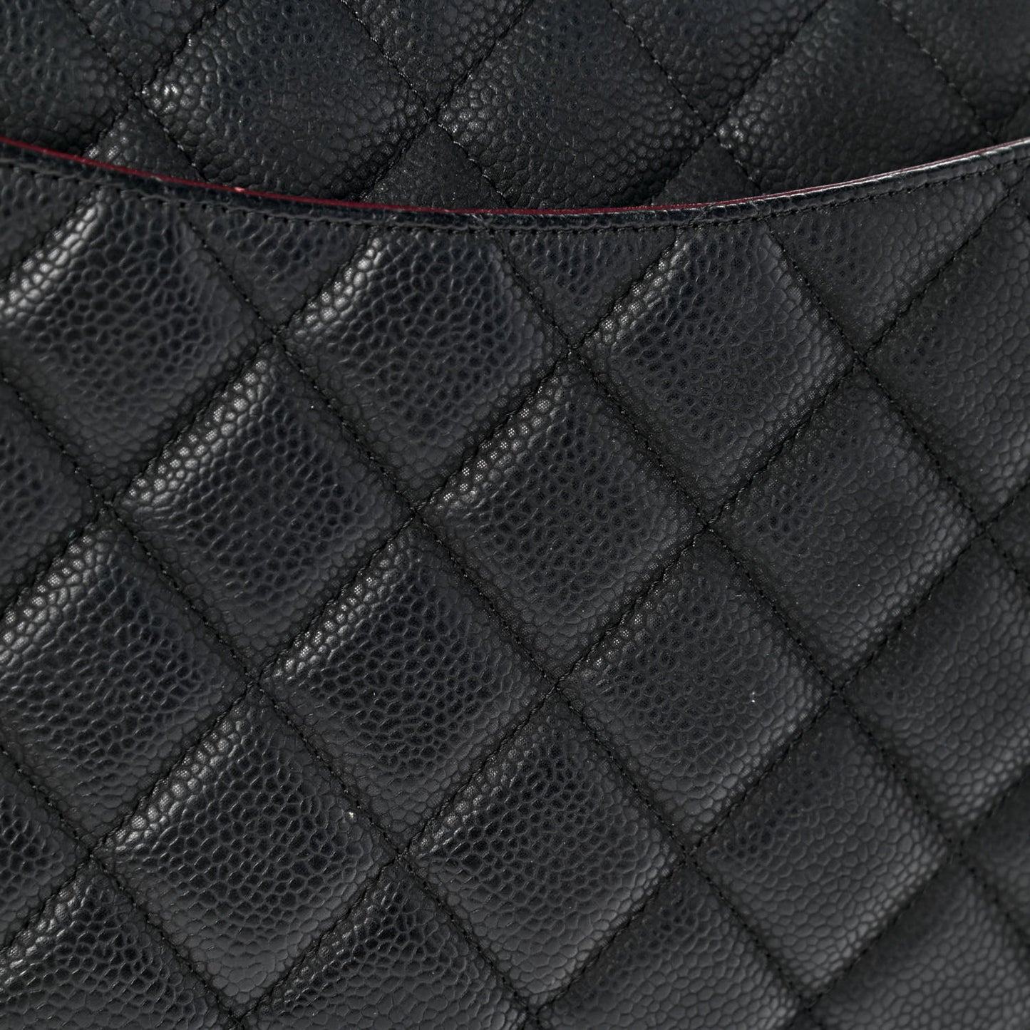 Caviar Quilted Clutch With Chain Flap Black