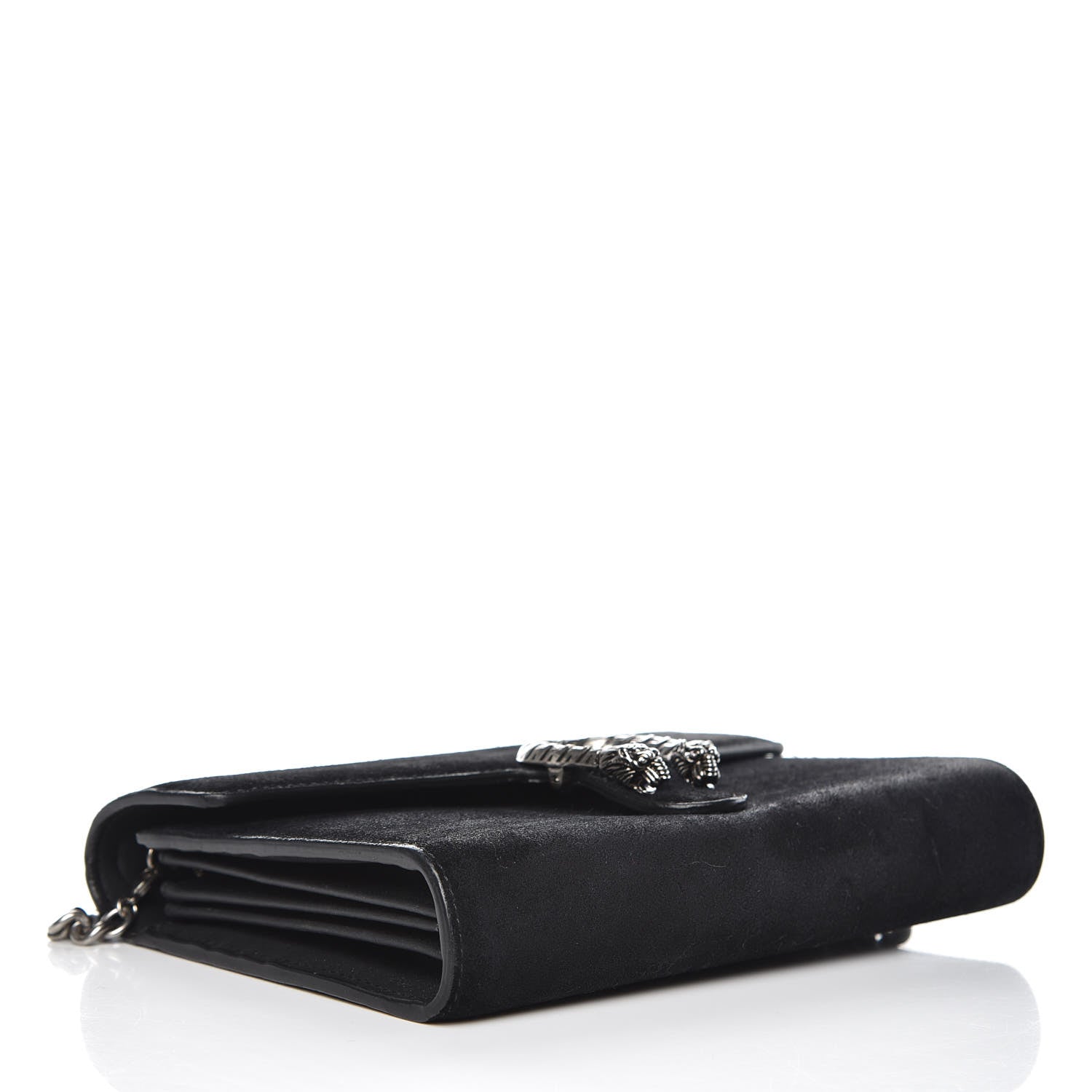 Gucci Suede Mini Dionysus Chain Wallet Black 4 of 11