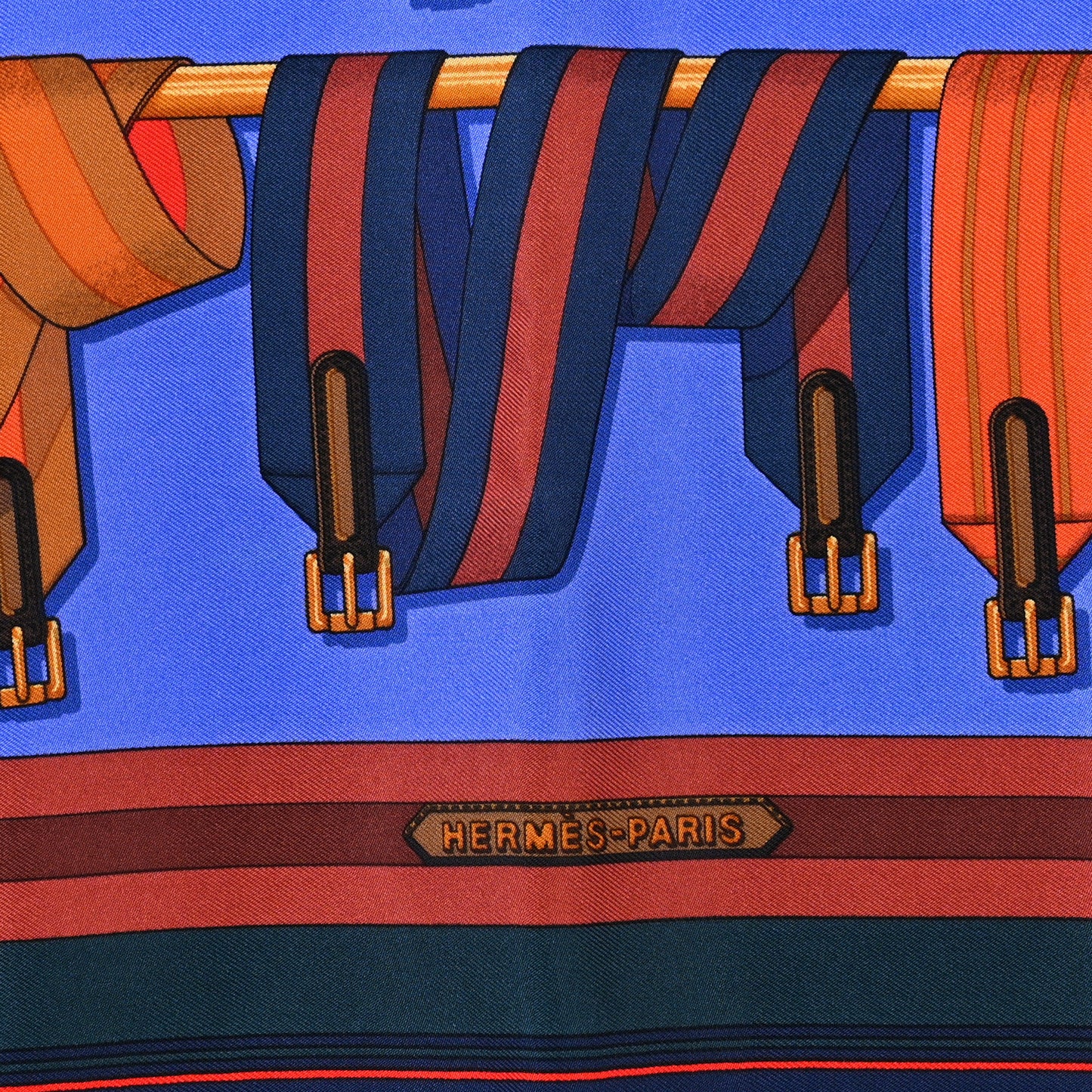 Silk Les Sangles Scarf 90