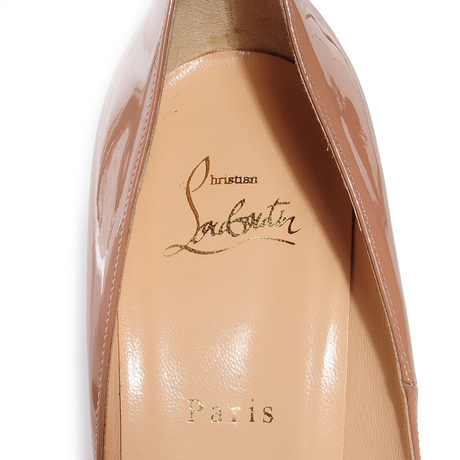 Christian Louboutin Patent Pigalle Plato 120 Pumps 39 Nude 7 of 7