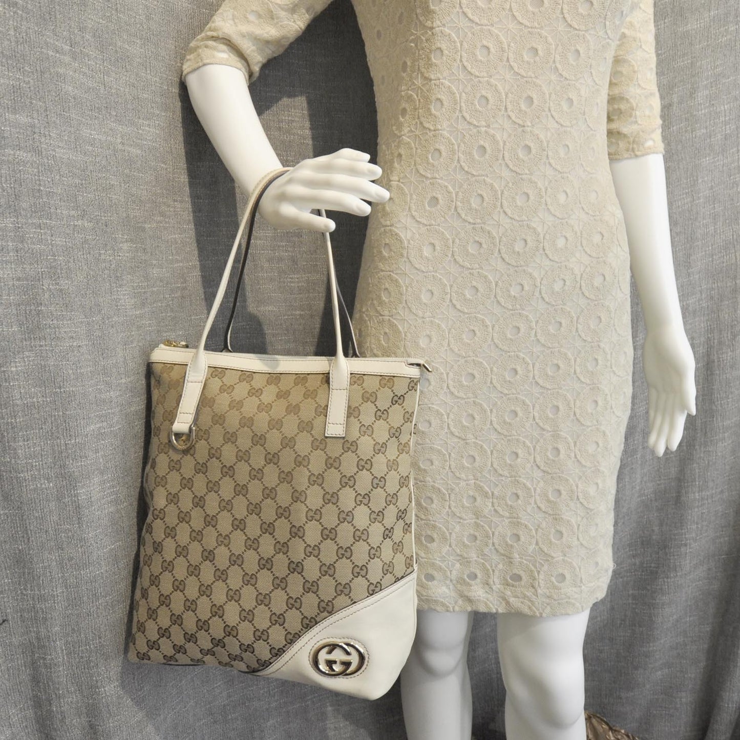 Monogram New Britt Tote Ivory