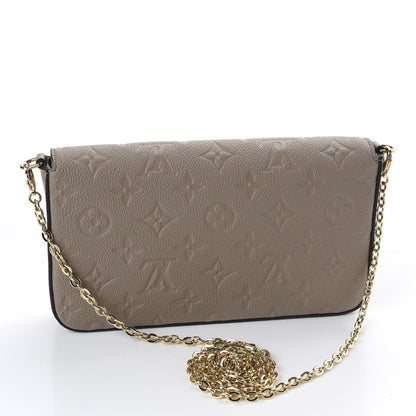 Louis Vuitton Empreinte Pochette Felicie Chain Wallet Tourterelle 2 of 10