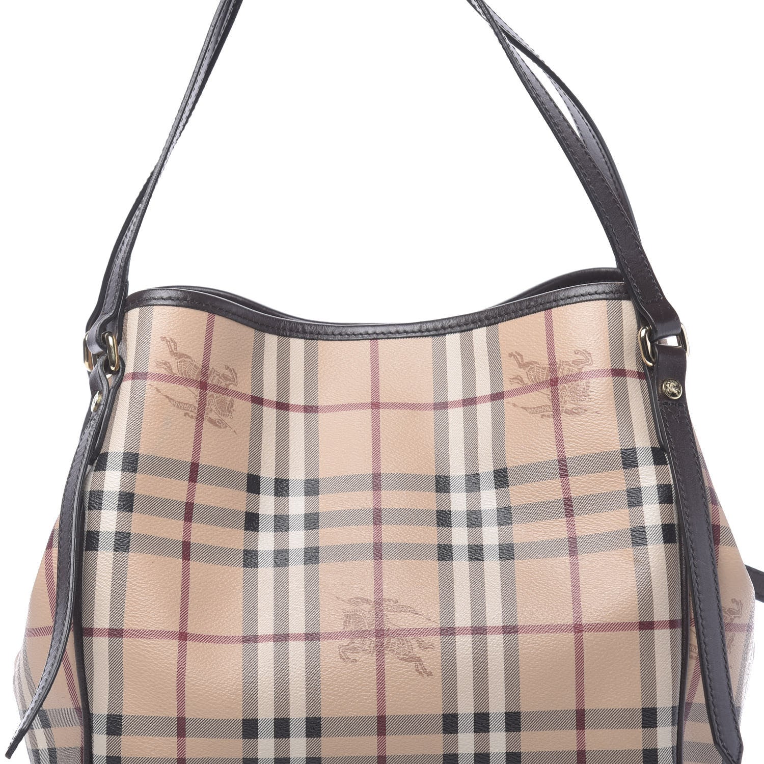 Burberry Haymarket Check Small Canterbury Tote Chocolate 10 of 12