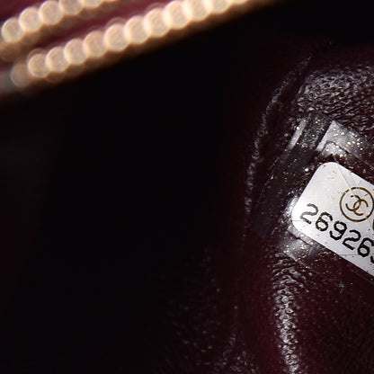 Chanel Caviar Elaphe Quilted Small Coco Handle Flap Burgundy 7 of 10