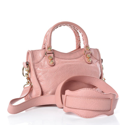 Balenciaga Agneau Giant 12 Gold Hardware Mini City Rose Peche 3 of 27