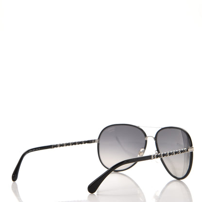 Chanel Pilot Winter Sunglasses 4219-Q Black 4 of 9