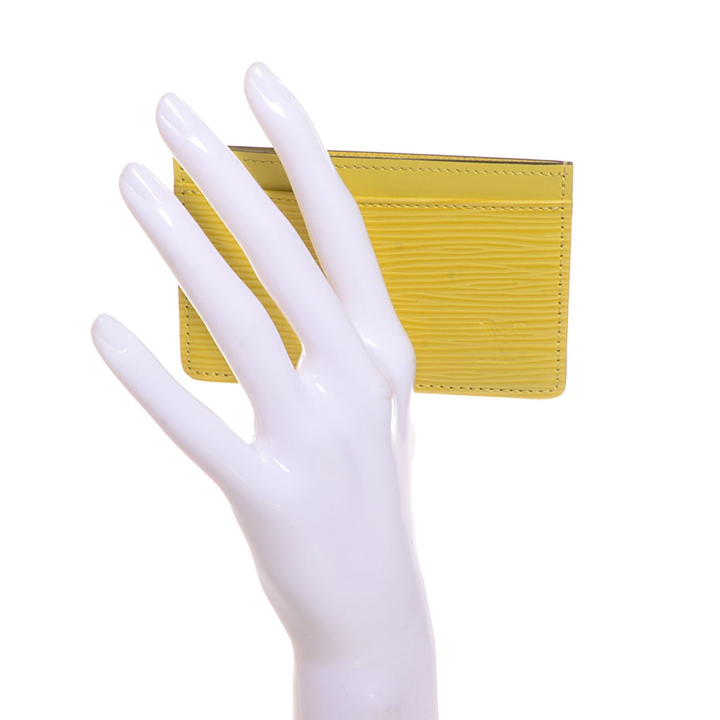 Epi Card Holder Pistache