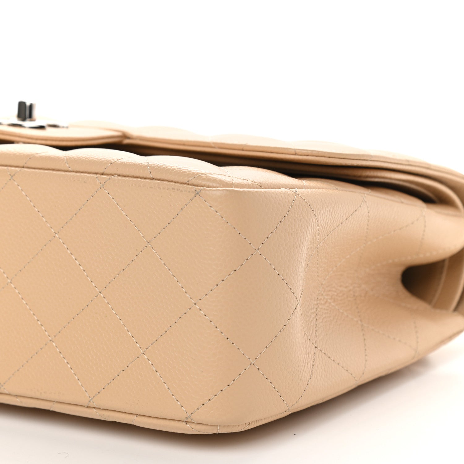 Chanel Caviar Quilted Jumbo Double Flap Beige Clair 9 of 9